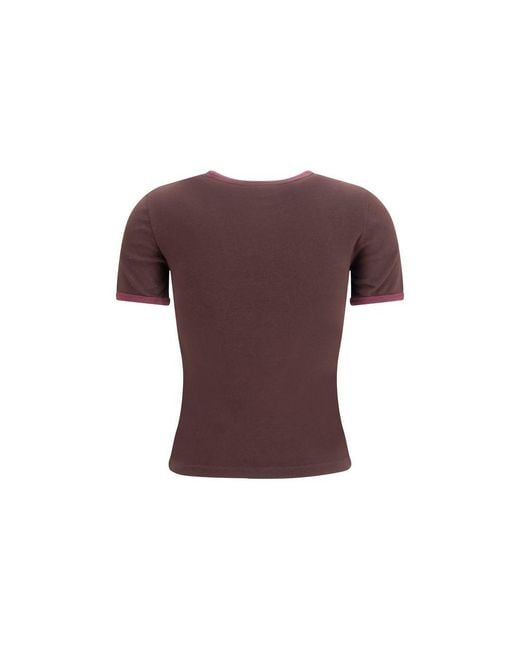 Courreges Purple Brown Cotton T