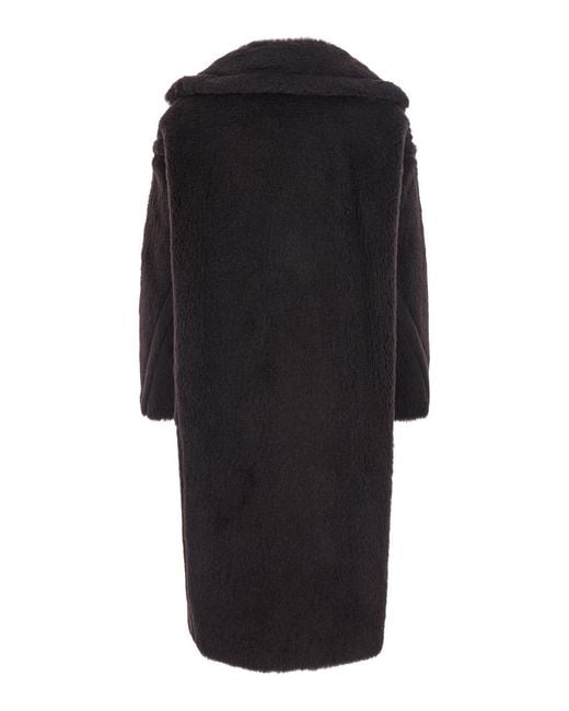 Max Mara Black Coat Ted Girl Alpaca And Wool