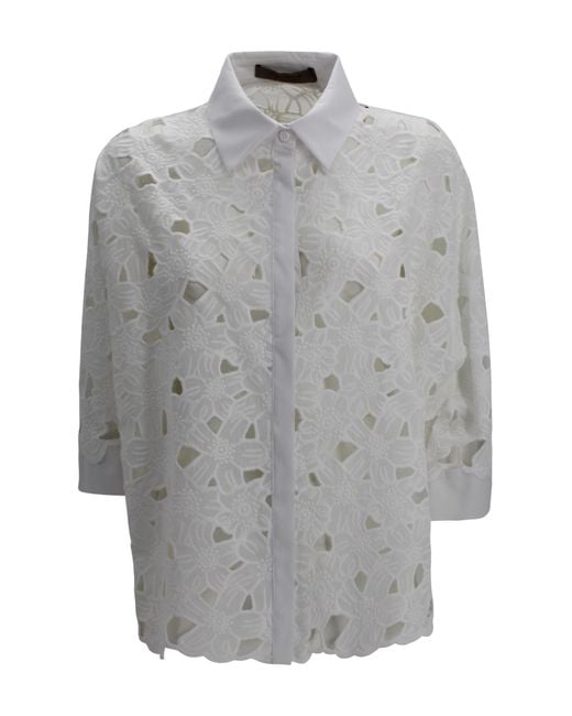 D. EXTERIOR Gray Shirts Cotton