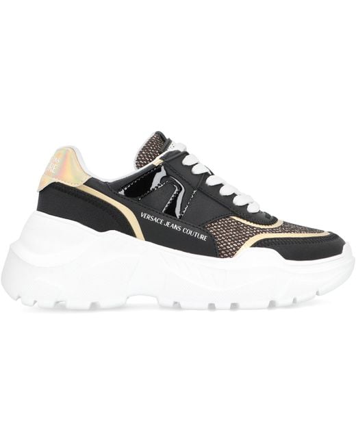 Versace Jeans Couture Black Speed Track Low-Top Sneakers Trainers