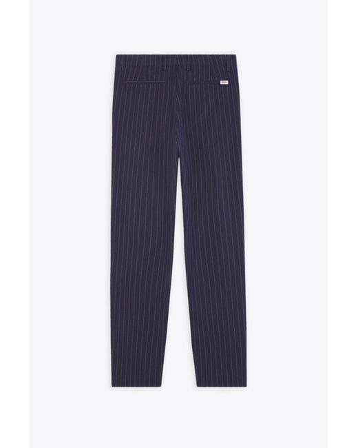 Maison Kitsuné Blue Tailored Pleated Pants Pinstriped Pleated Pants for men