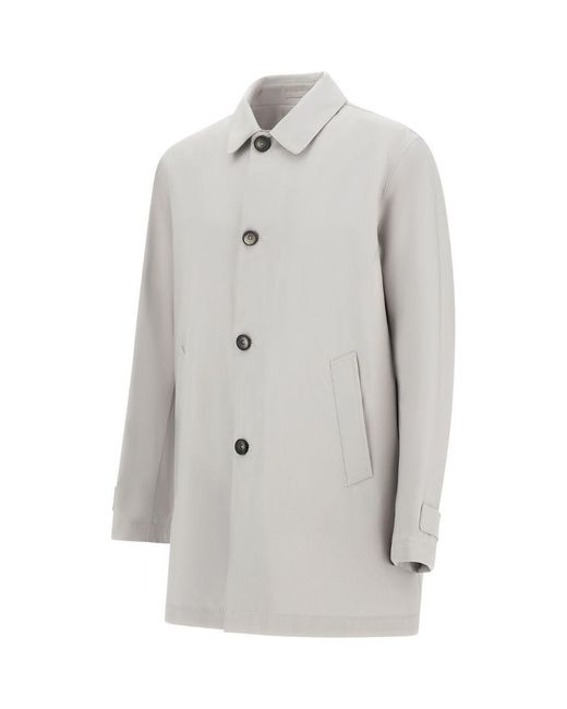 Herno Gray Wool Jacket Pearl for men
