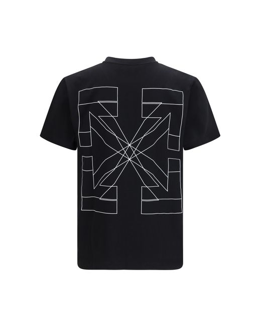 Off-White c/o Virgil Abloh Black Big Double Arrow T-Shirt Cotton T-Shirts for men