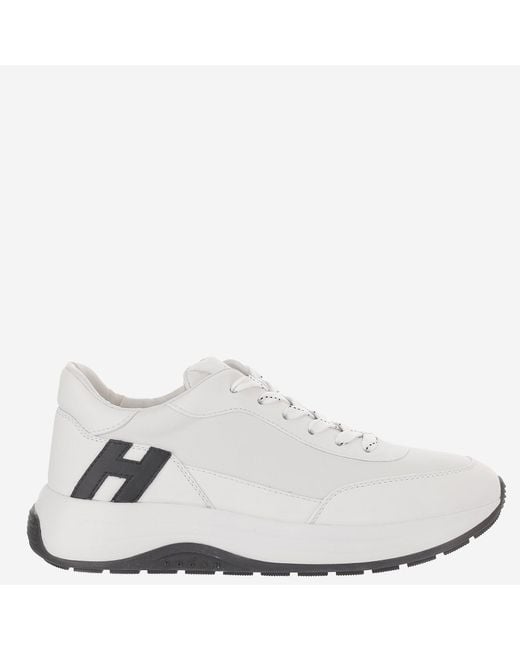 Hogan White Sneakers Hi-Light Nappa Leather Trainers for men