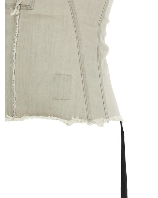 Rick Owens White 'Bustier' Top