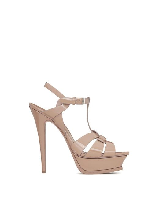 Saint Laurent White High-Heeled Shoe