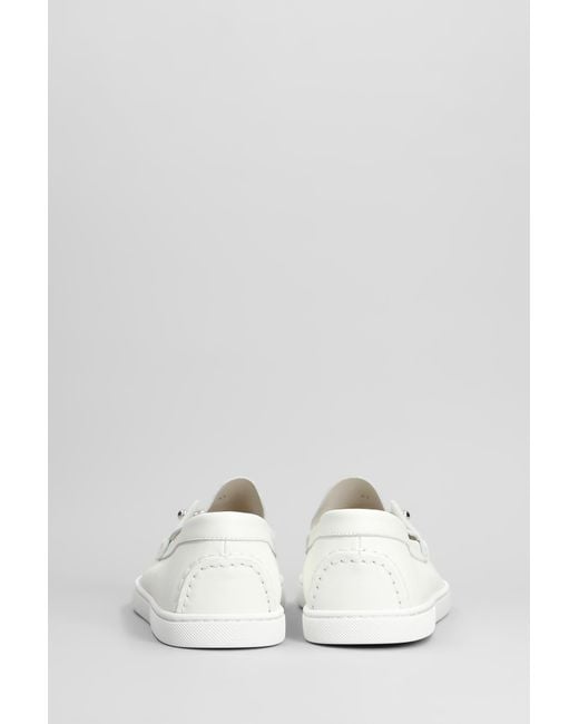 Christian Louboutin White Chambeliboat Loafers for men