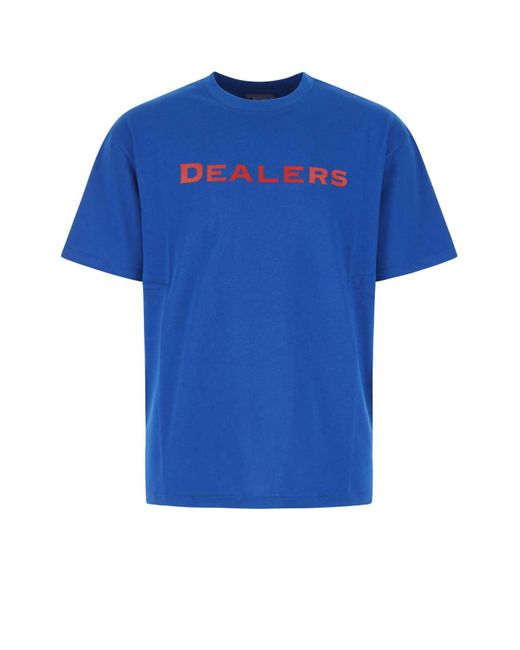 Just Don Electric Blue Cotton Oversize T-shirt for men