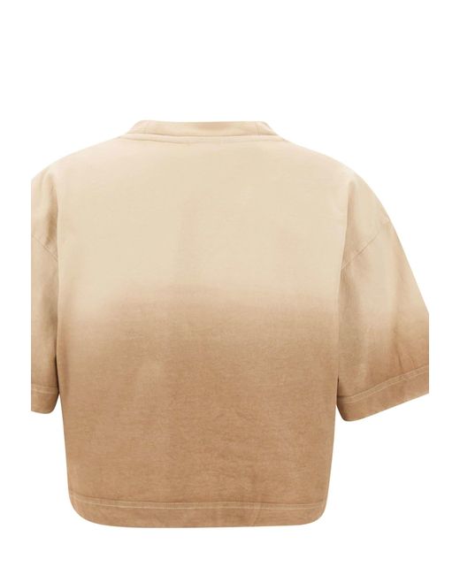 Woolrich Natural Dip Dye Cotton T-Shirt