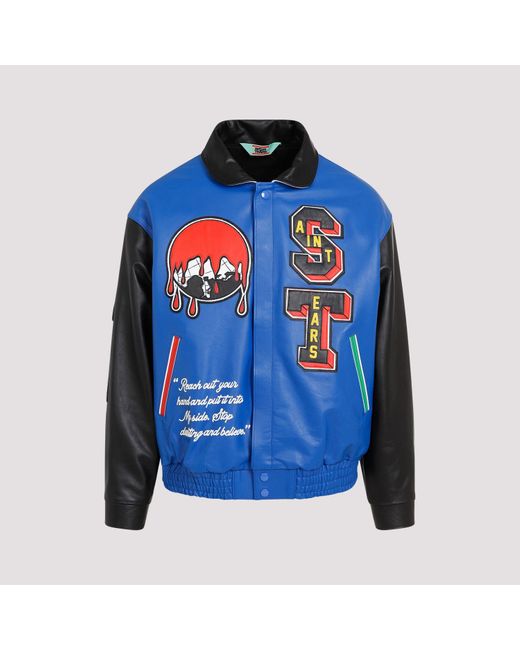 SAINT Mxxxxxx Blue Varsity Jacket for men