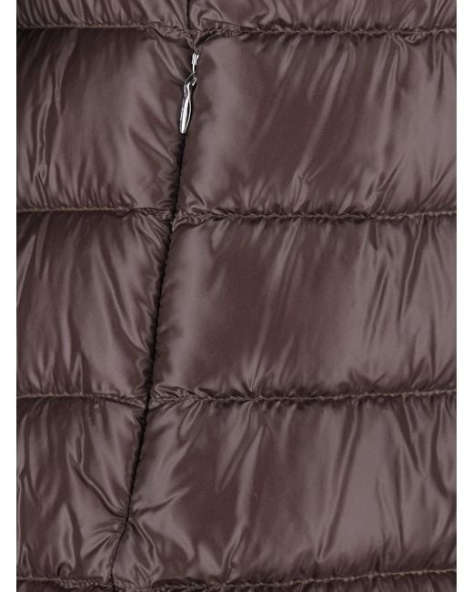 Herno Brown Down Jacket Tech Fabric Puffer