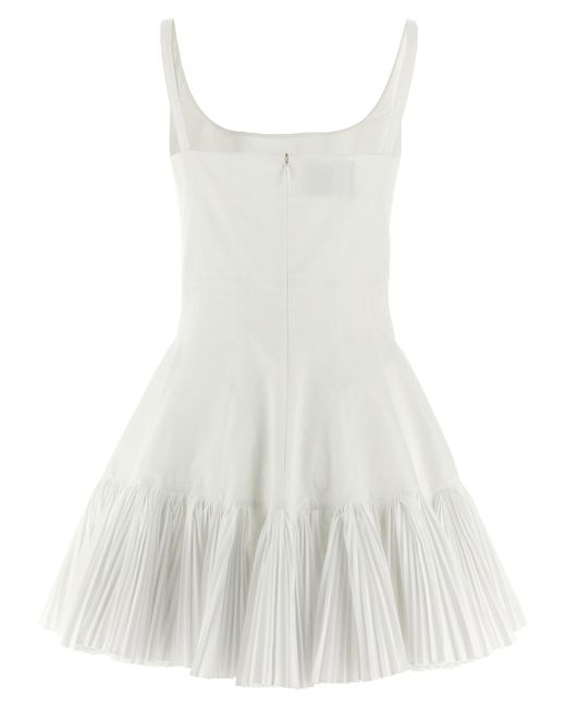 Giovanni bedin White Pleated Dress Poplin
