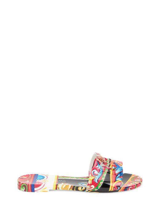 Dolce & Gabbana Multicolor Rubber Slides Tpu Sandal