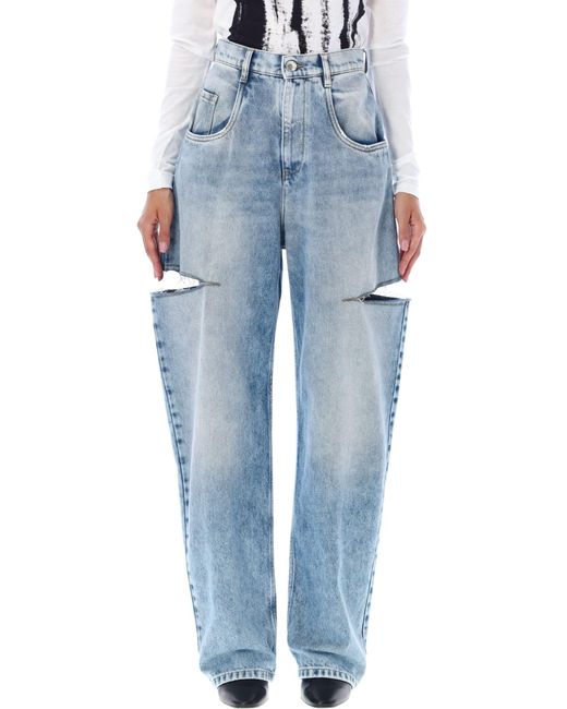 Maison Margiela Cut-out Jeans in Blue | Lyst