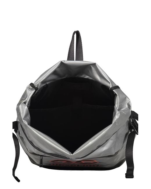 DIESEL Gray Backpack With Logo for men