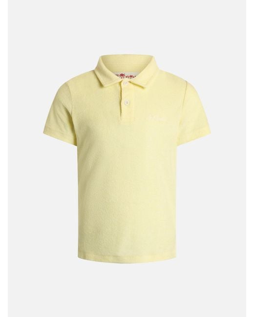Mc2 Saint Barth Yellow Boy Pale Terry Polo Shirt Jeremy Jr for men