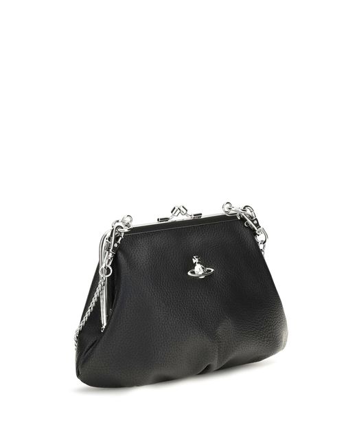 Vivienne Westwood Black Granny Frame Handbag Polyurethane Wallets & Purses
