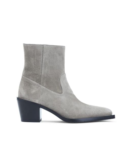 Stuart Weitzman Gray Tate Suede Leather Boots