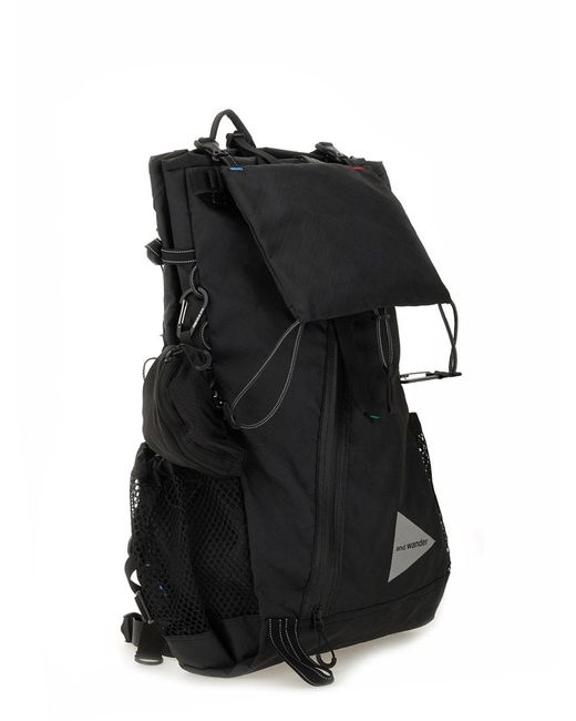 And Wander Black Backpack Ecopak 30L for men