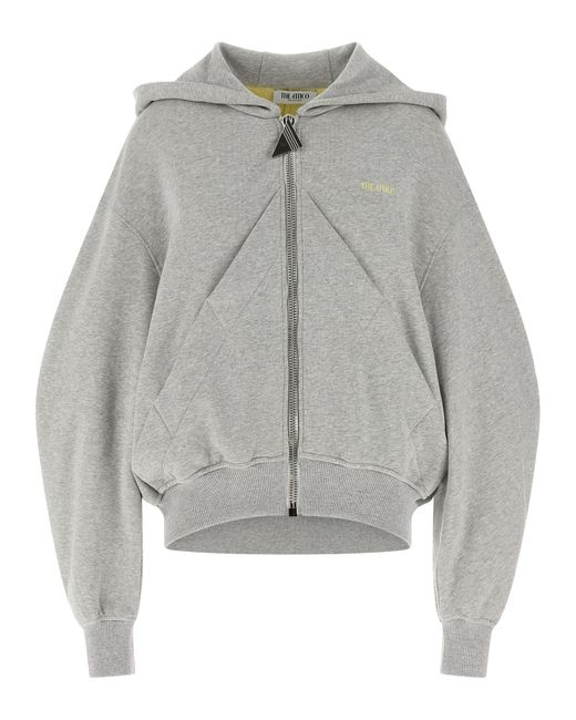 The Attico Gray Logo Hoodie