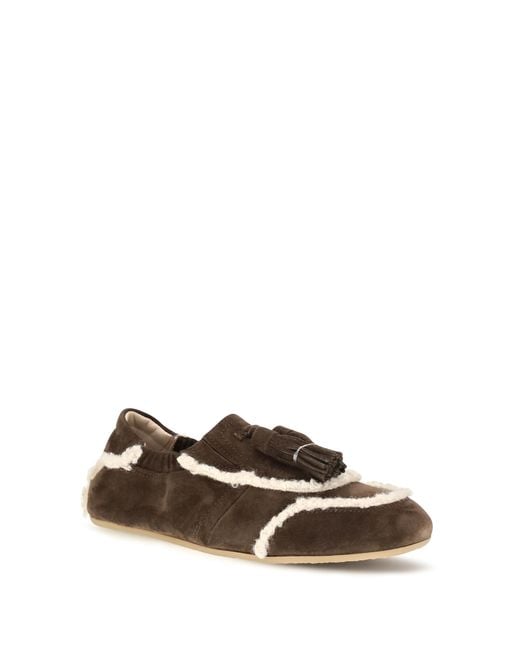 Fratelli Rossetti White Suede Slip-On Loafers With Tassel