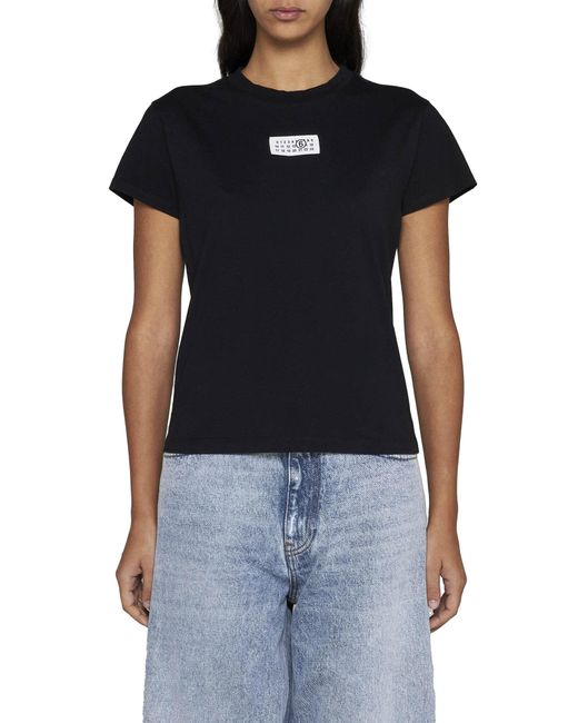 MM6 by Maison Martin Margiela Black T-shirts And Polos