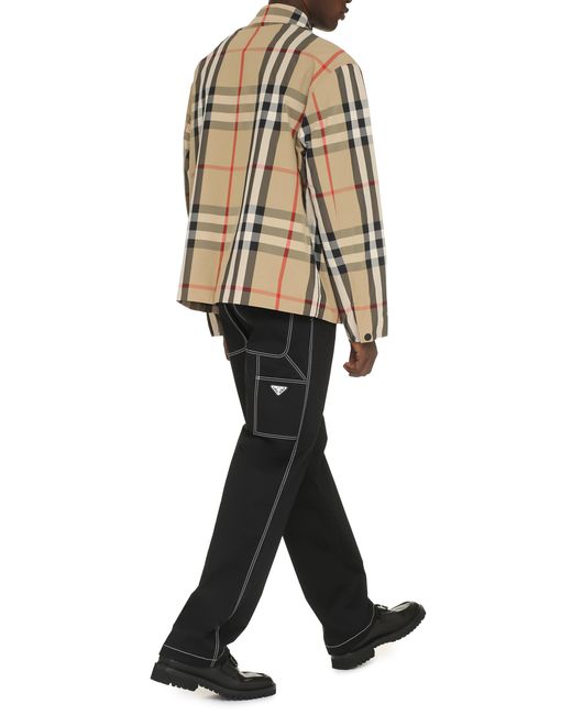 Burberry Natural Checked Jacket Polyamide Raincoats for men