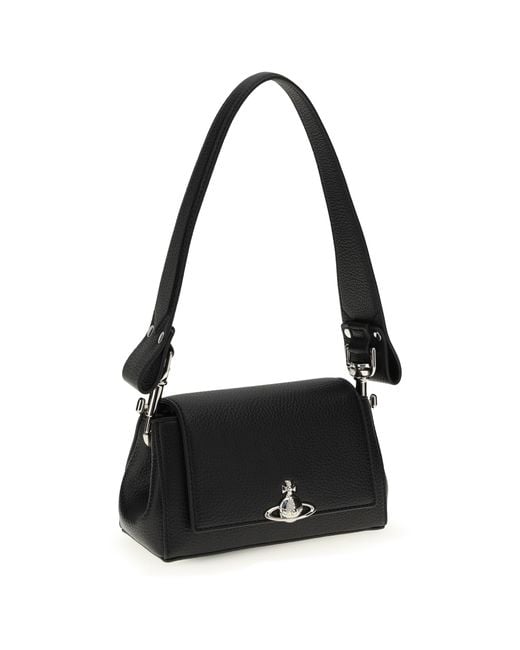 Vivienne Westwood Black Orb Shoulder Bag