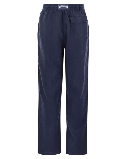 Vilebrequin Blue Linen Trousers