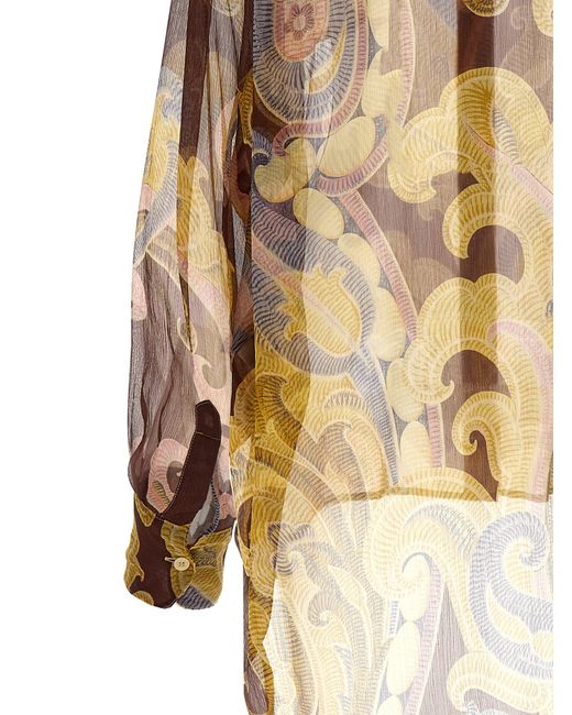 Etro Multicolor Printed Silk Shirt Shirt, Blouse