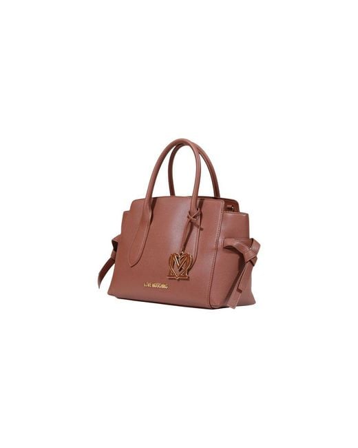 Love Moschino Brown Polyethylene Handbag Bag