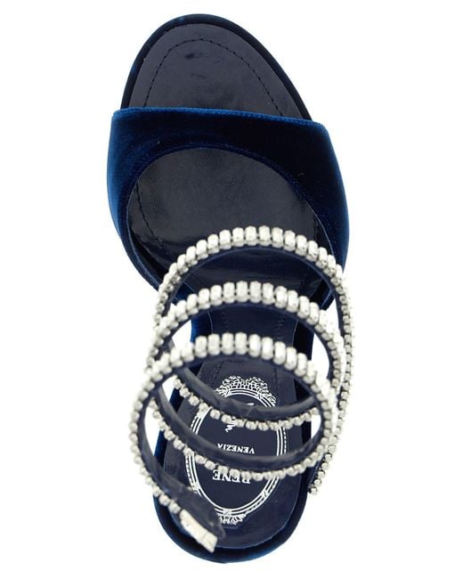Rene Caovilla Blue Spark Sandals