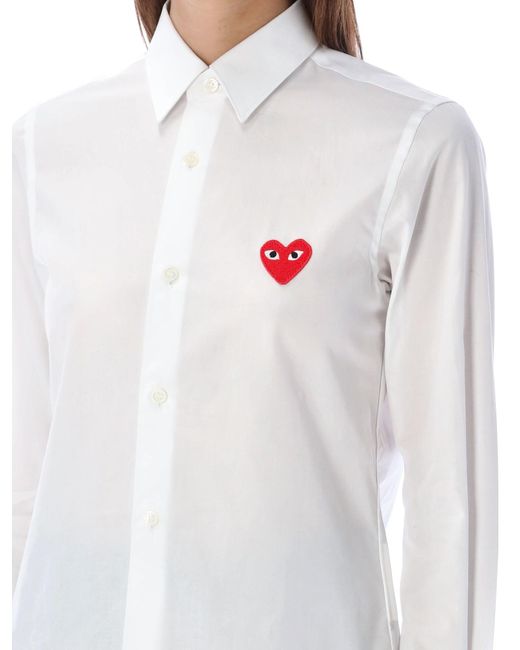 COMME DES GARÇONS PLAY White Heart Patch Shirt