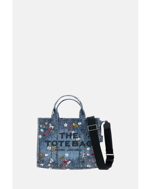 Marc Jacobs Blue The Medium Tote Trompe Loeil