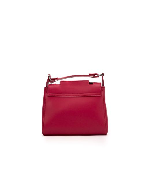 Orciani Red Sveva Vanity Mini Leather Bag