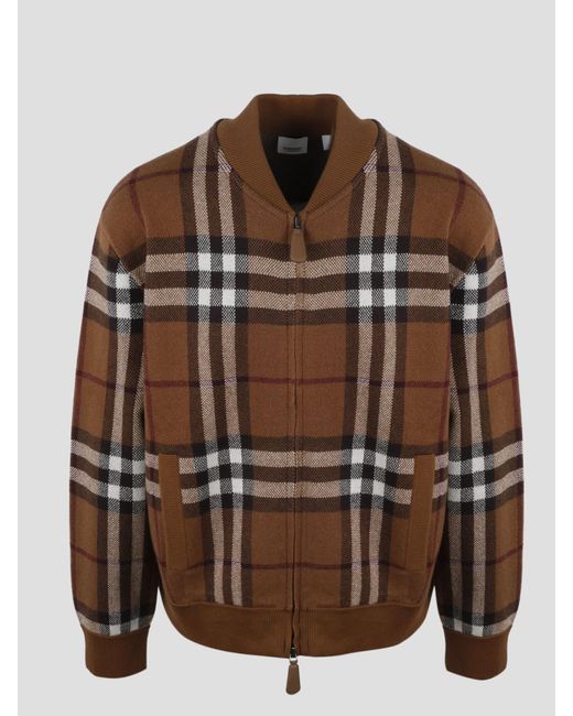 Burberry Maltby Bomber Jacket in Brown for Men | Lyst