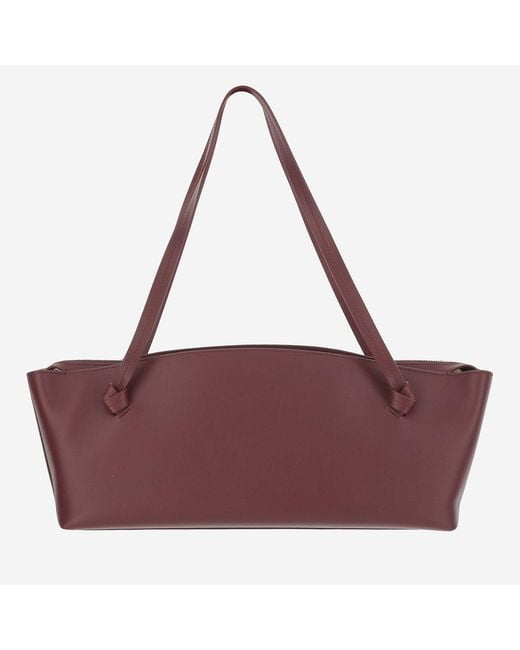 Jil Sander Purple Leather Bag Shoulder