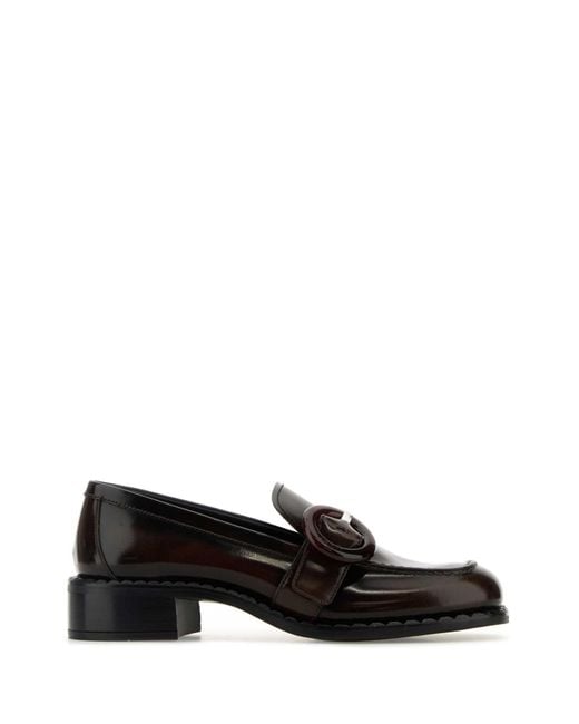 Prada Black Leather Loafers