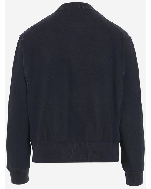 Bottega Veneta Blue Cotton And Viscose Twin-Set Sweater