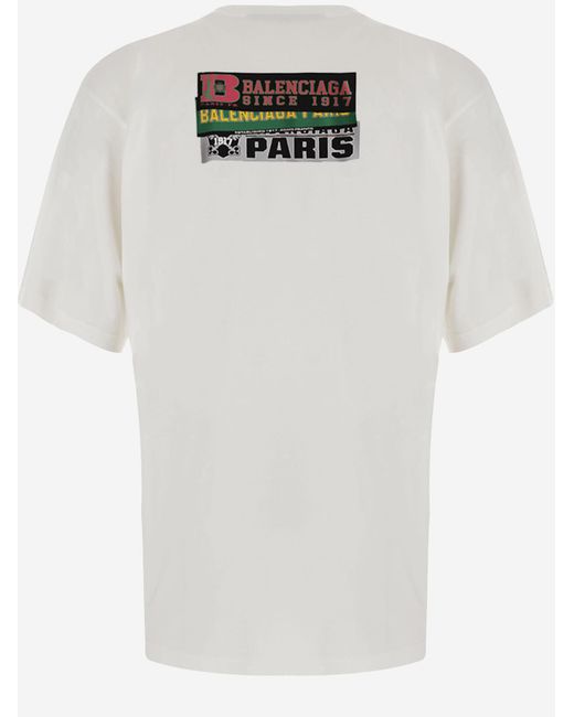 Balenciaga White Cotton T-Shirt T-Shirts for men