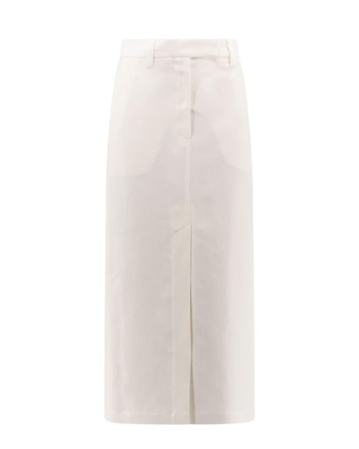 Brunello Cucinelli White Skirt