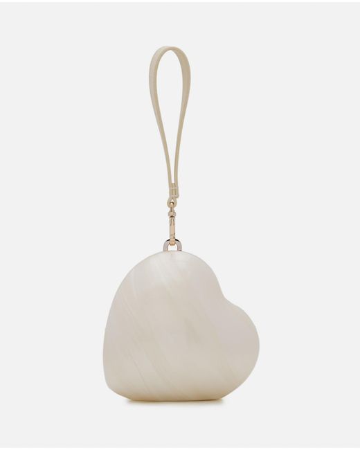 ハンドバッグ SIMONE ROCHA HEART FAUX PEARL CLUTCH Heart faux pearl-embellished clutch in white - Simone Rocha