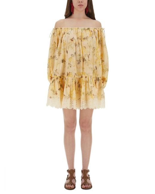 Zimmermann Yellow Cascadian Short Dress