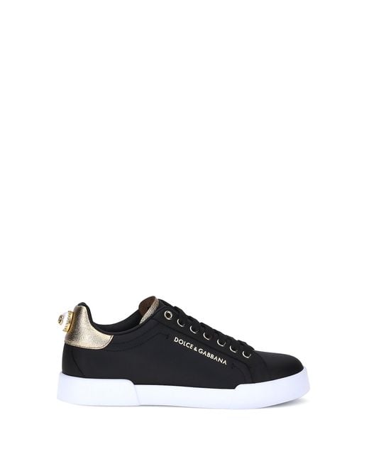 Dolce & Gabbana Black Portofino Sneakers