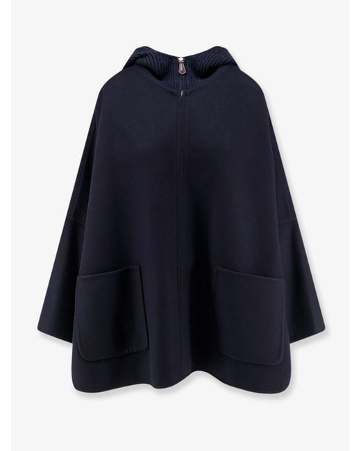 Loro Piana Blue Cape Coat Farrel Cashmere