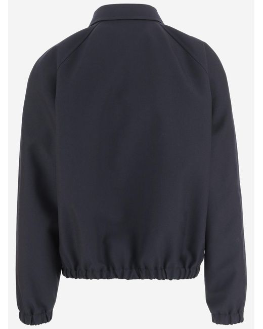 Valentino Blue Wool Blend Jacket Polyester for men