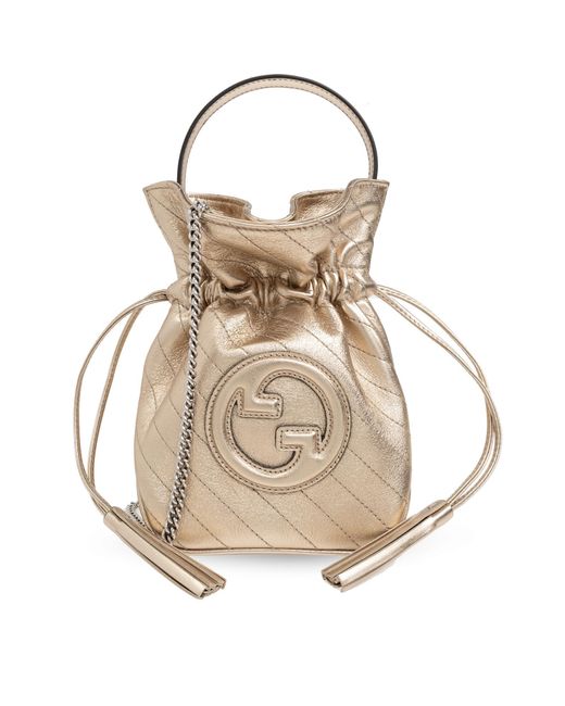 Gucci Natural ‘Blondie Mini’ Bucket Shoulder Bag