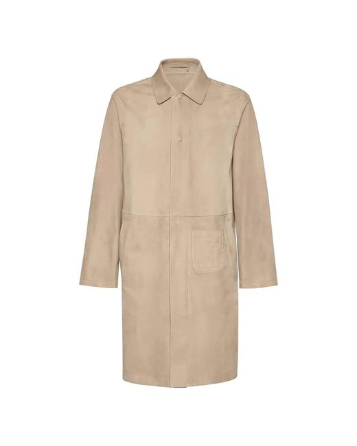 Ferragamo Natural Suede Coat for men