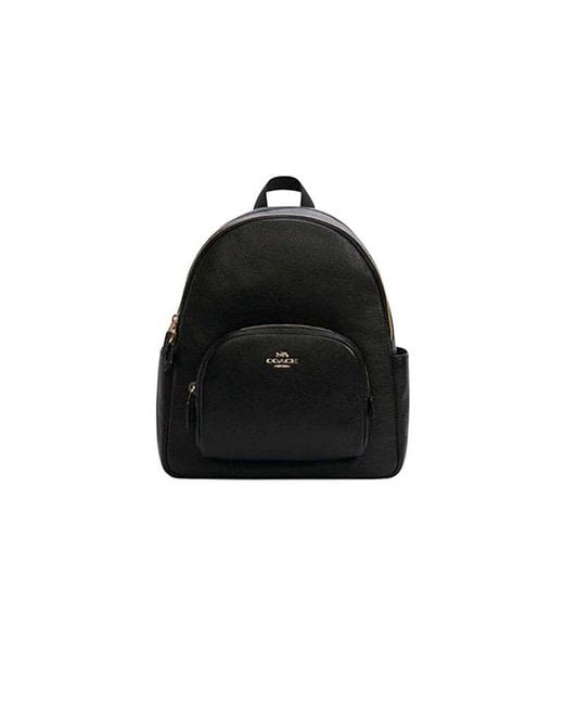 COACH Black Backpack Pebble Leather Bags Backpacks