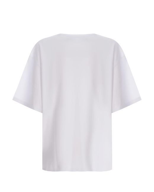 Fiorucci White T-Shirt Mouth Made Of Cotton